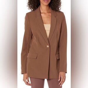 C09 NWT The Drop Women's Blake Long Blazer, Coffee Bean - Size: Small